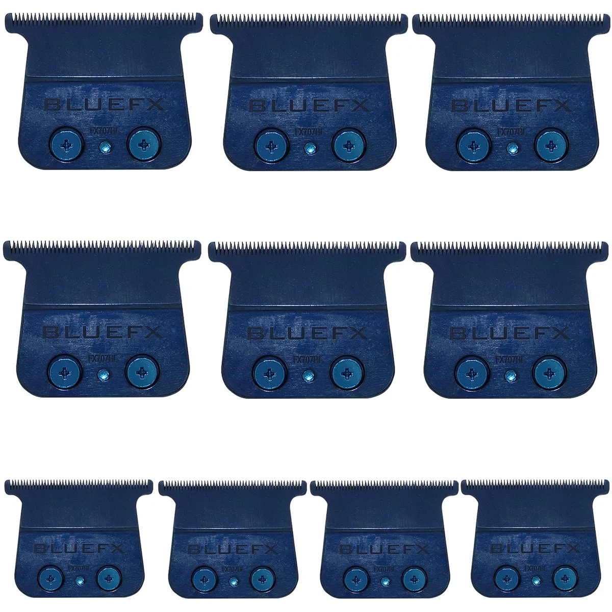 Babyliss Pro Babyliss Pro Blue DLC/Titanium Standard-Tooth Trimmer Blade 10-pack FX707BL — product photo