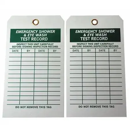 Brady cardstock test tag 7 in height with wire fastener