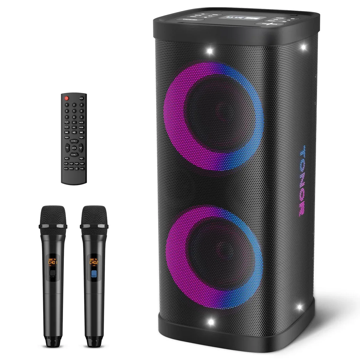 Butoon Type K61 Karaoke System with 2 UHF Wireless Microphones — product photo
