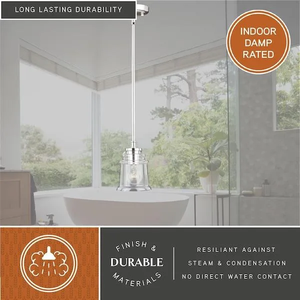 Vaxcel Vaxcel P0210 Toledo Satin Nickel Industrial Jar Mini Pendant — product photo