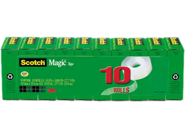 3M 3M 810P10K Magic Tape 0.75" x 83.33 ft 10 pack — product photo