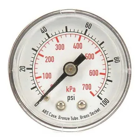 Value Brand Value Brand 0 to 100 psi 1 1/2 in Dial 1/8 Commercial Pressure Gauge — product photo