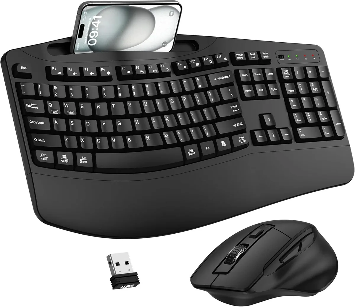 TUKO TUKO Wireless Gaming Keyboard and Mouse Combo, 2.4G, Black — product photo