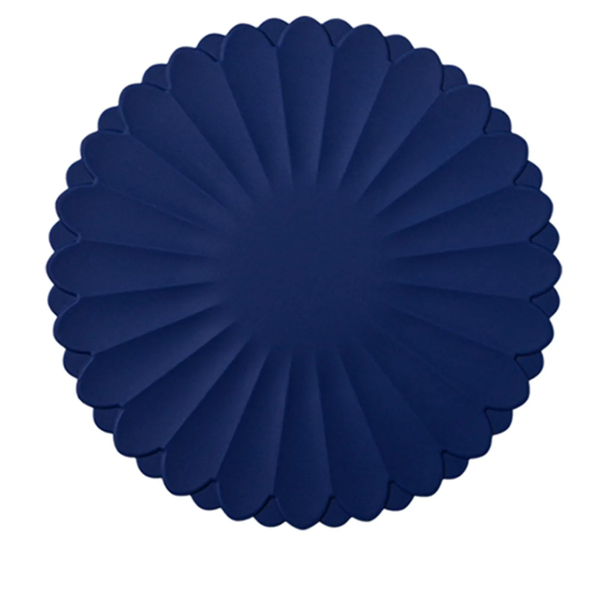 Blue circular silicone trivet mat 30cm diameter textured surface