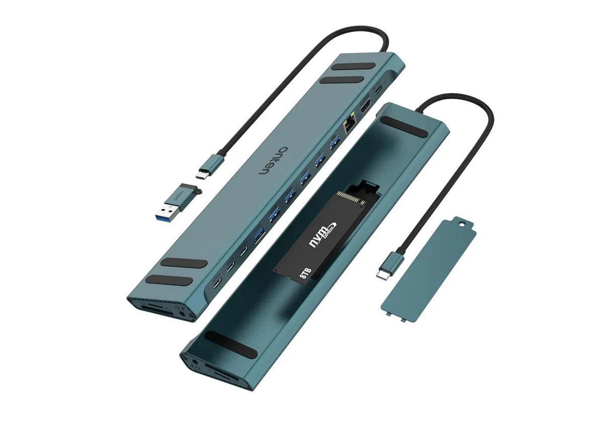LORDWORLD LORDWORLD 17-in-1 USB-C Hub 16 Ports Stand NVMe Enclosure 100W PD — product photo
