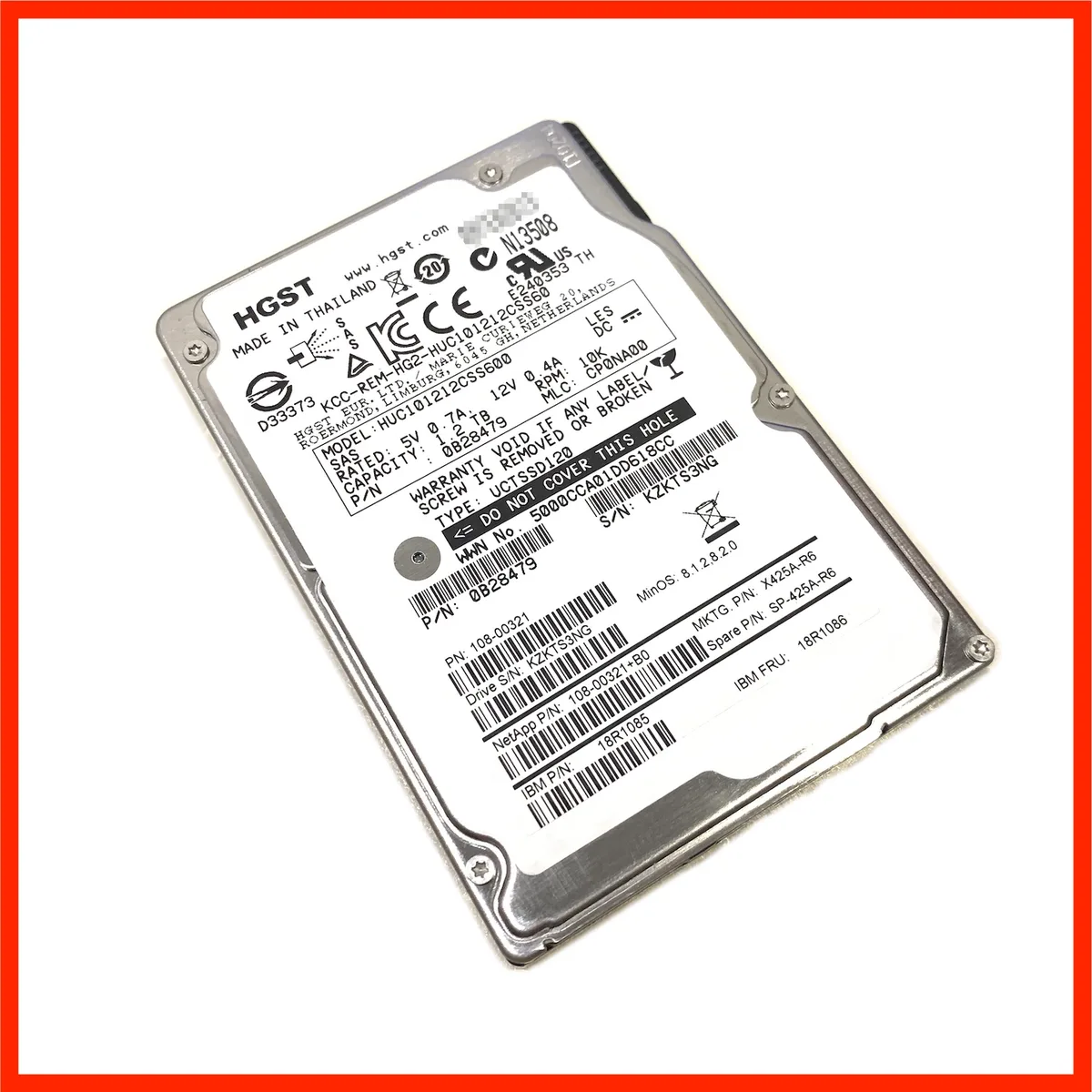 IBM IBM 18R1086 18R1085 1.2TB 10000 RPM 2.5" SAS 6Gb/s internal hard drive — product photo