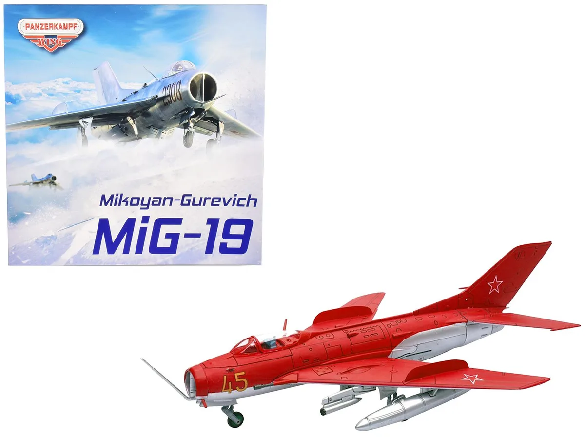 Panzerkampf Panzerkampf MiG-19S Farmer C "Yellow 45" Wing Series 1/72 Diecast Model — product photo