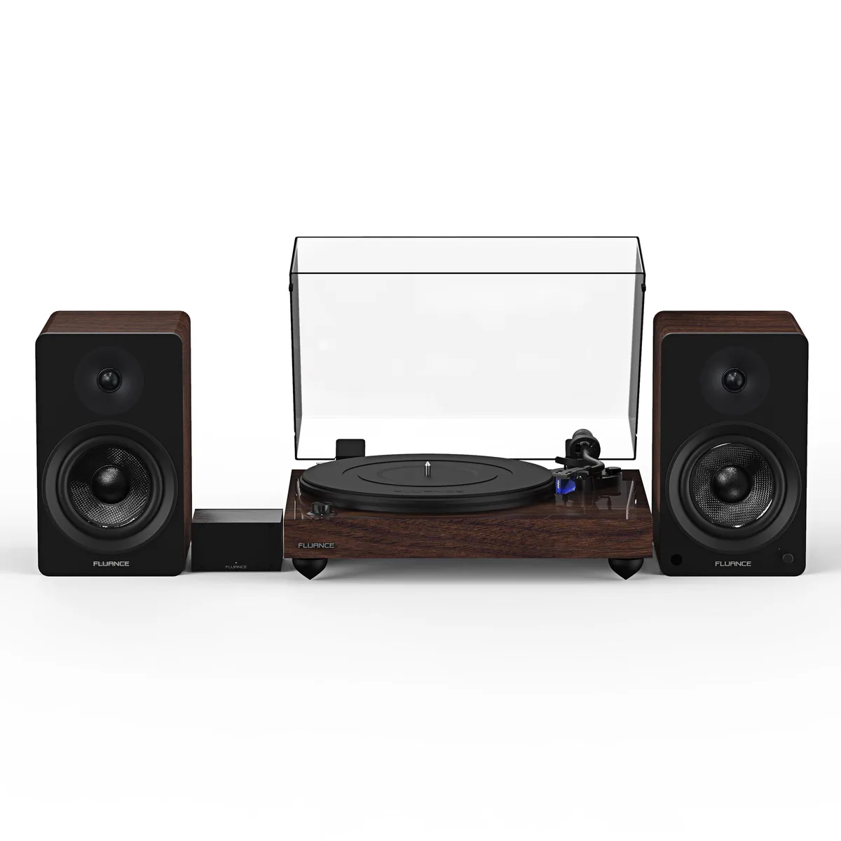 Fluance Fluance RT84WPA41B Turntable System with Ortofon 2M Blue, 90W Speakers, Natural Walnut — product photo