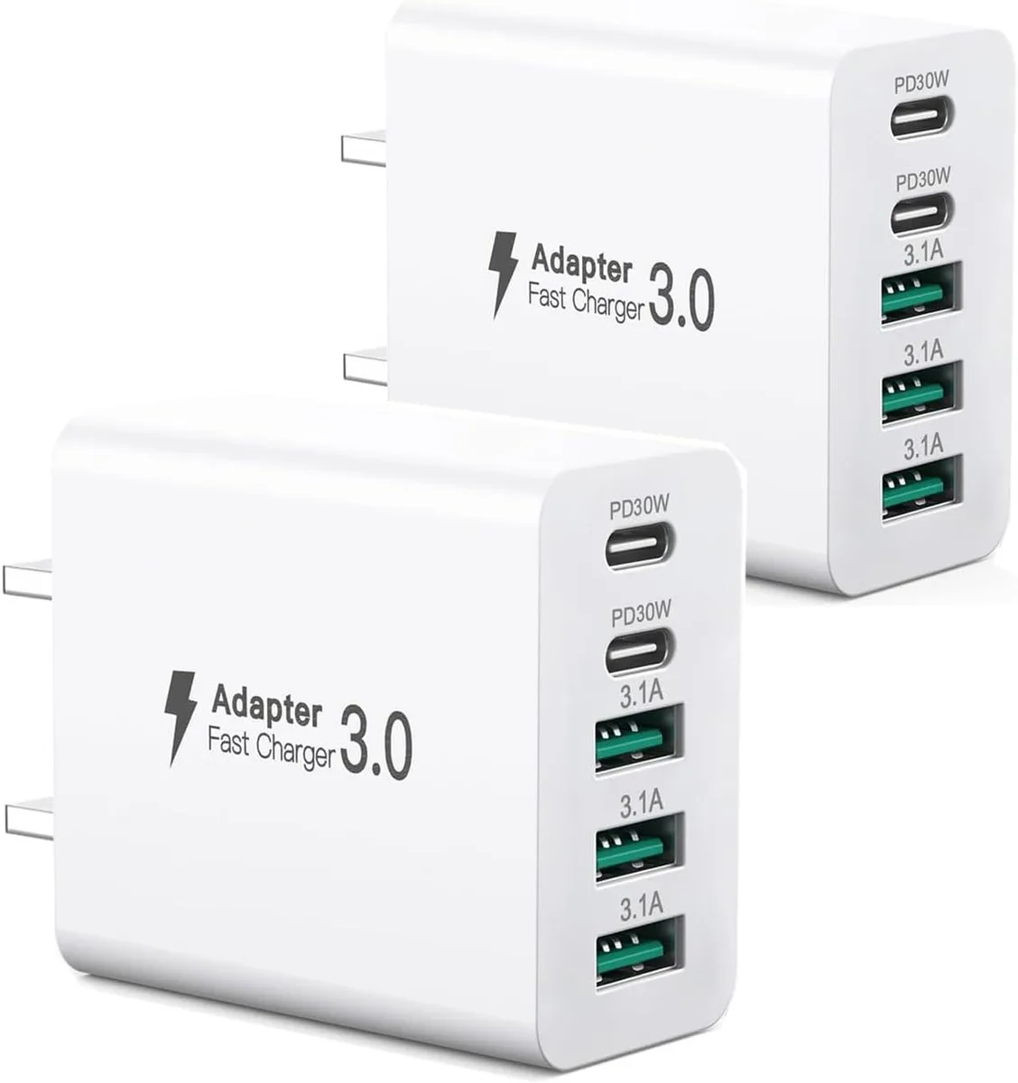 ONITOON ONITOON 2-Pack 80W USB Charger Dual-30W 5-Port — product photo