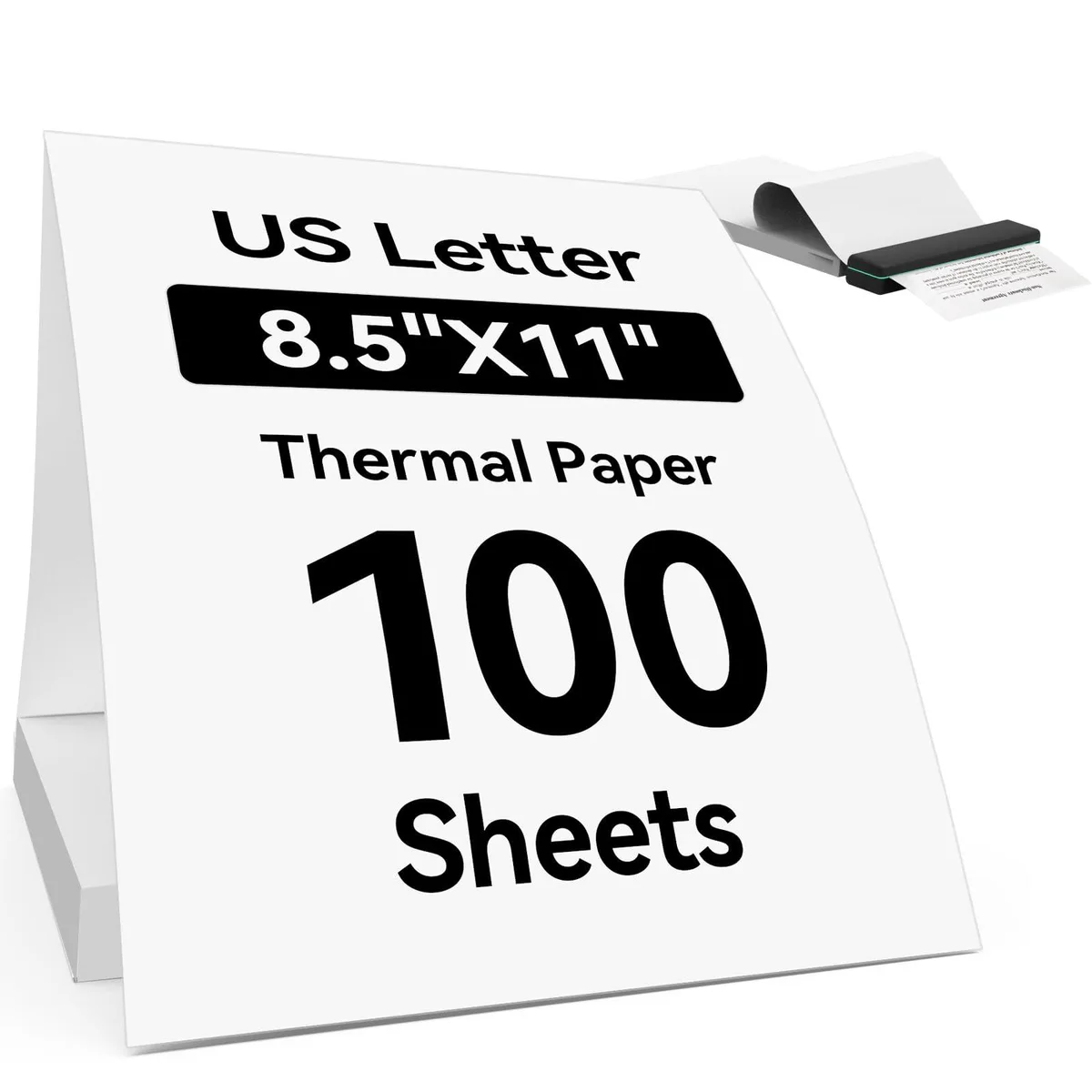  Atnadov Thermal Printer Paper 8.5 x 11 Inch 100 Sheets Matte — product photo