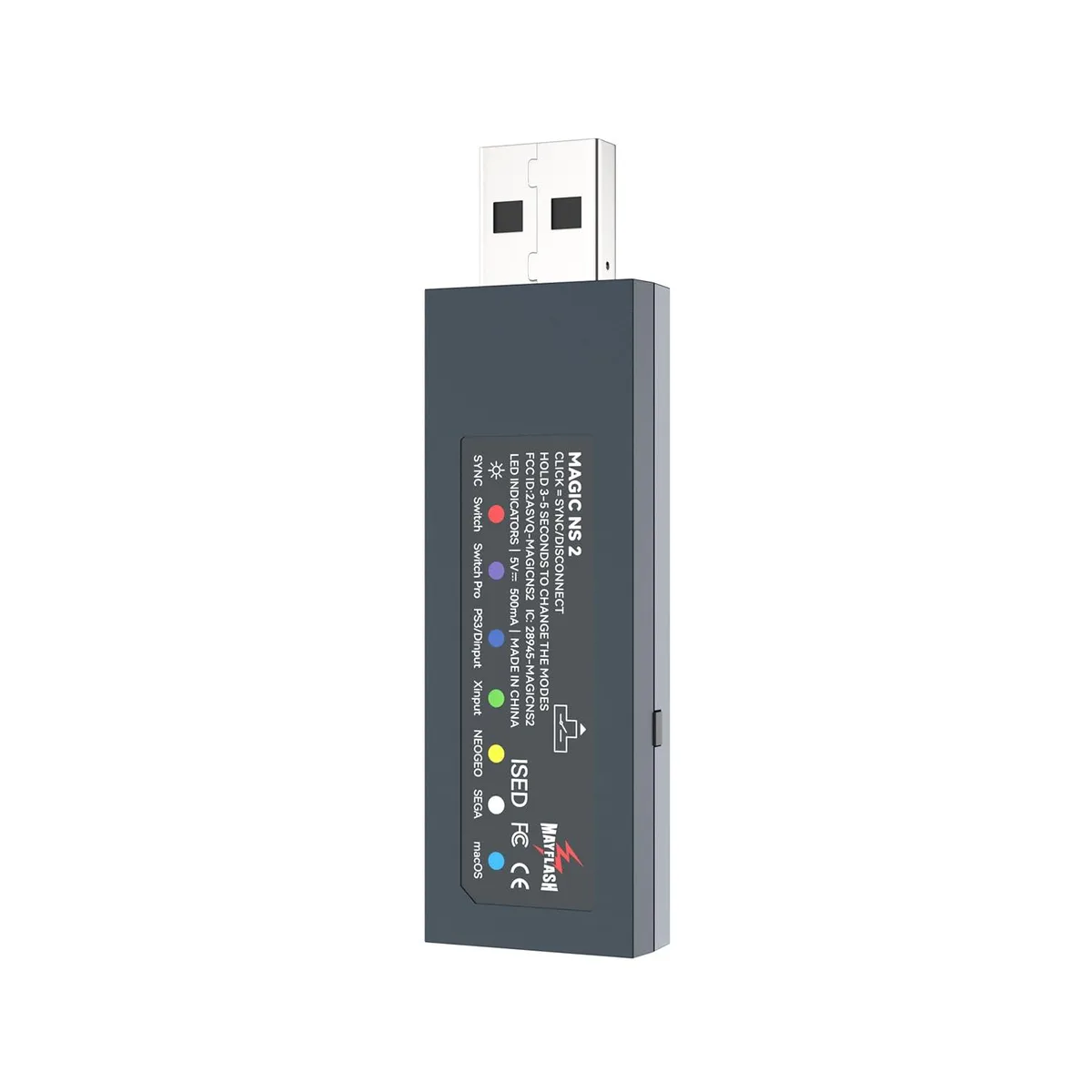 Small black USB-C Bluetooth 5.0 adapter with matte finish
