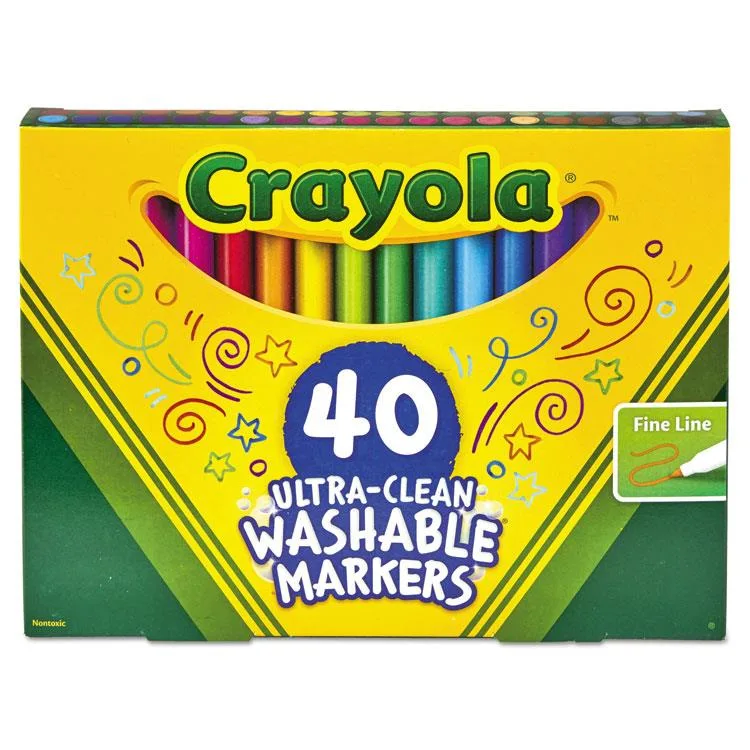 Crayola Crayola 58-7861 Ultra-Clean Washable Markers Fine Tip 40 Set — product photo