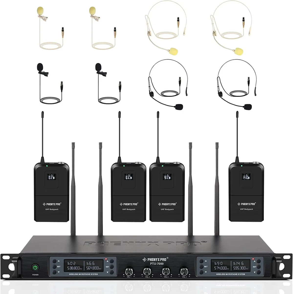Winait Winait Phenyx Pro Quad Channel Wireless Mic Set live sound wireless system — product photo