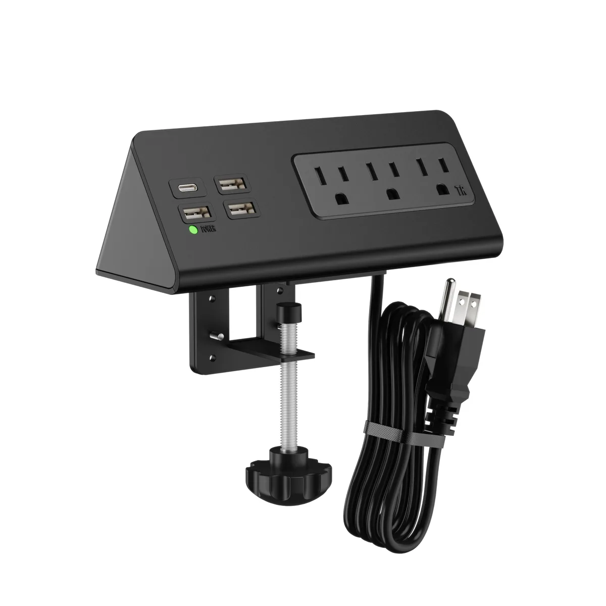 Emerising Emerising SH001PDPro01BK 3 AC 4 USB PD 20W Clamp Mount Power Adapter — product photo