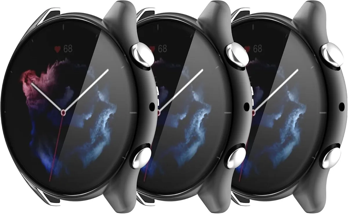ETEIZU ETEIZU Screen Protector Case for Amazfit GTR 3 &amp; GTR 3 Pro (Black) accessory — product photo