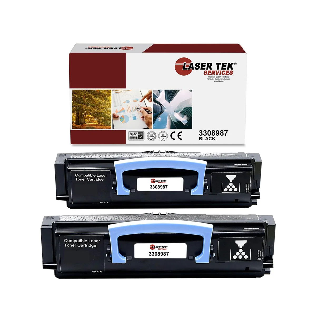 Laser Tek Services Laser Tek Services 3308987 Black Toner Cartridge 2PK 14000 pages — product photo