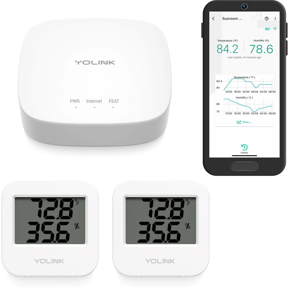  Meterk YS1603-UC Hub + 2 YS8003-UC Sensors — product photo
