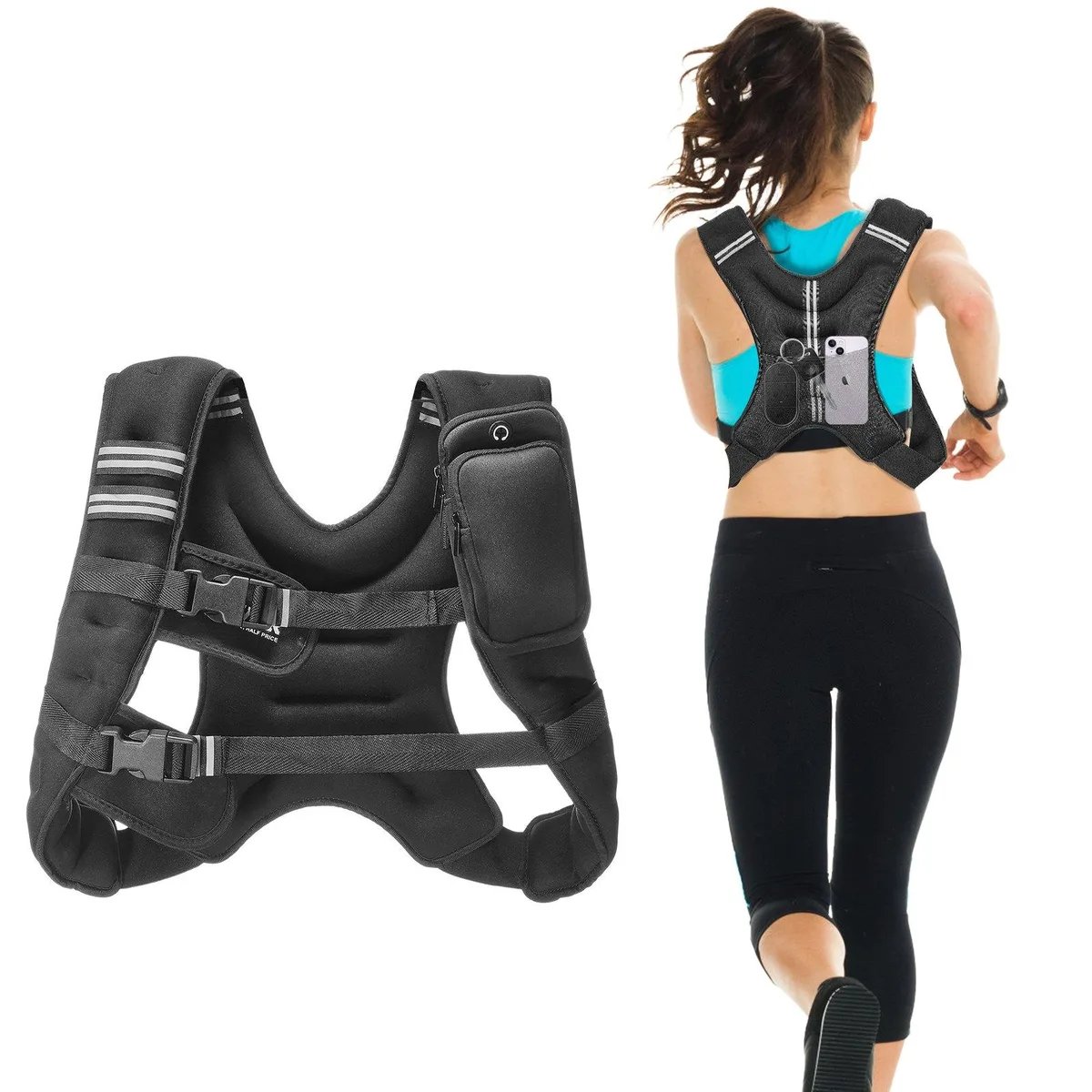 VEVOR VEVOR 12 lbs Weighted Vest with Reflective Stripe — product photo