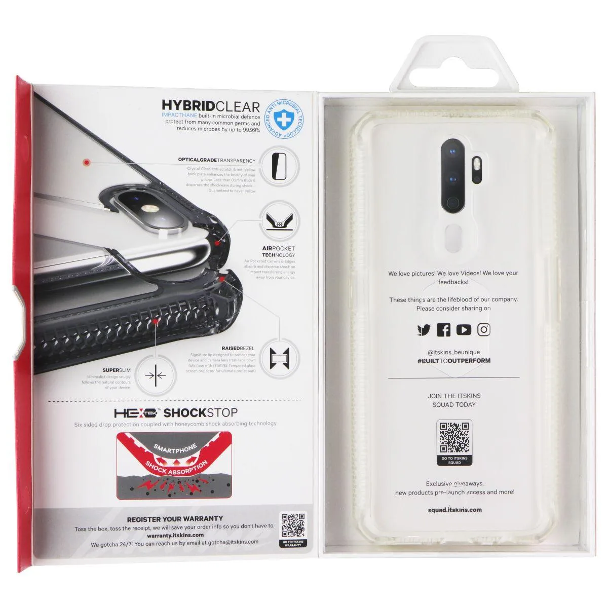ITSKINS ITSKINS Hybrid Clear Series Case OPPO Reno A9/A5 2020 Transparent — product photo