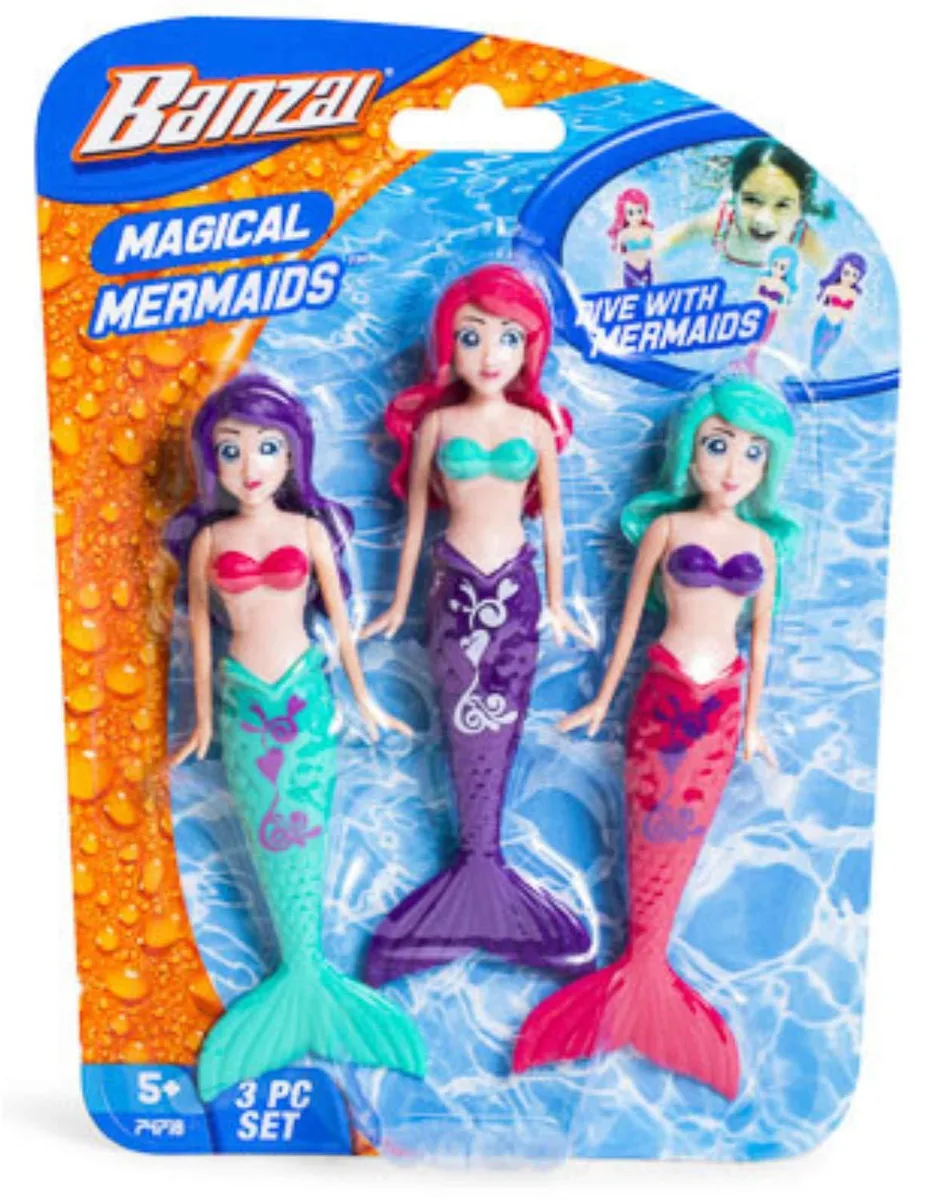 Fun Stuff Banzai 3 Piece Magical Mermaid Dolls 74718 — product photo