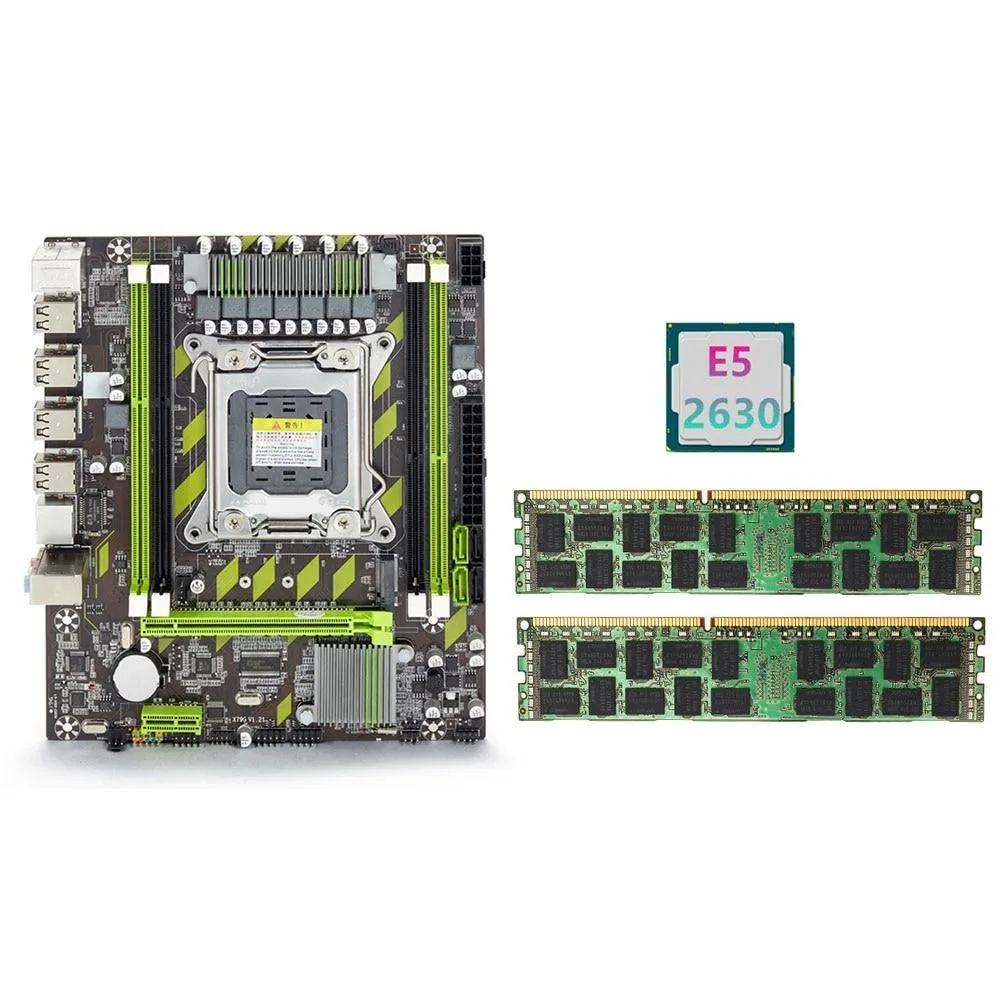 YINGHUA YINGHUA X79 server motherboard with E5 2630 CPU 2x8GB DDR3 1600 REG ECC — product photo
