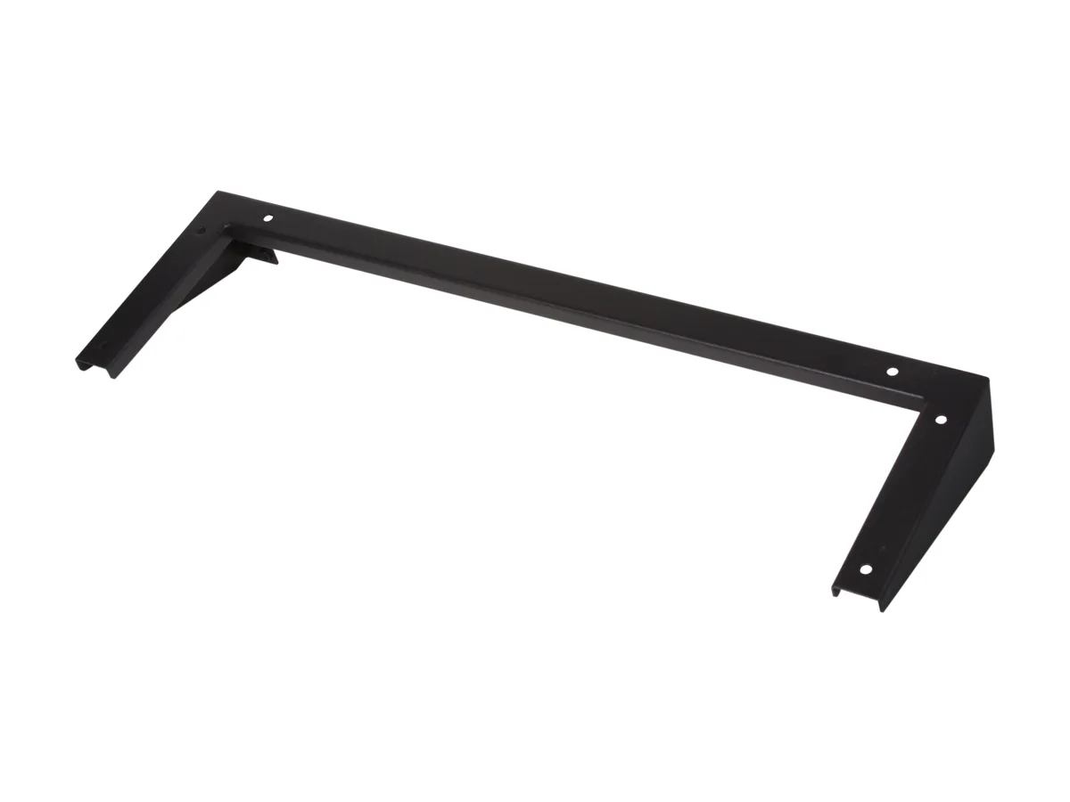 Black steel 1U vertical wall rack 19.80 by 5.90 by 2.40 inches