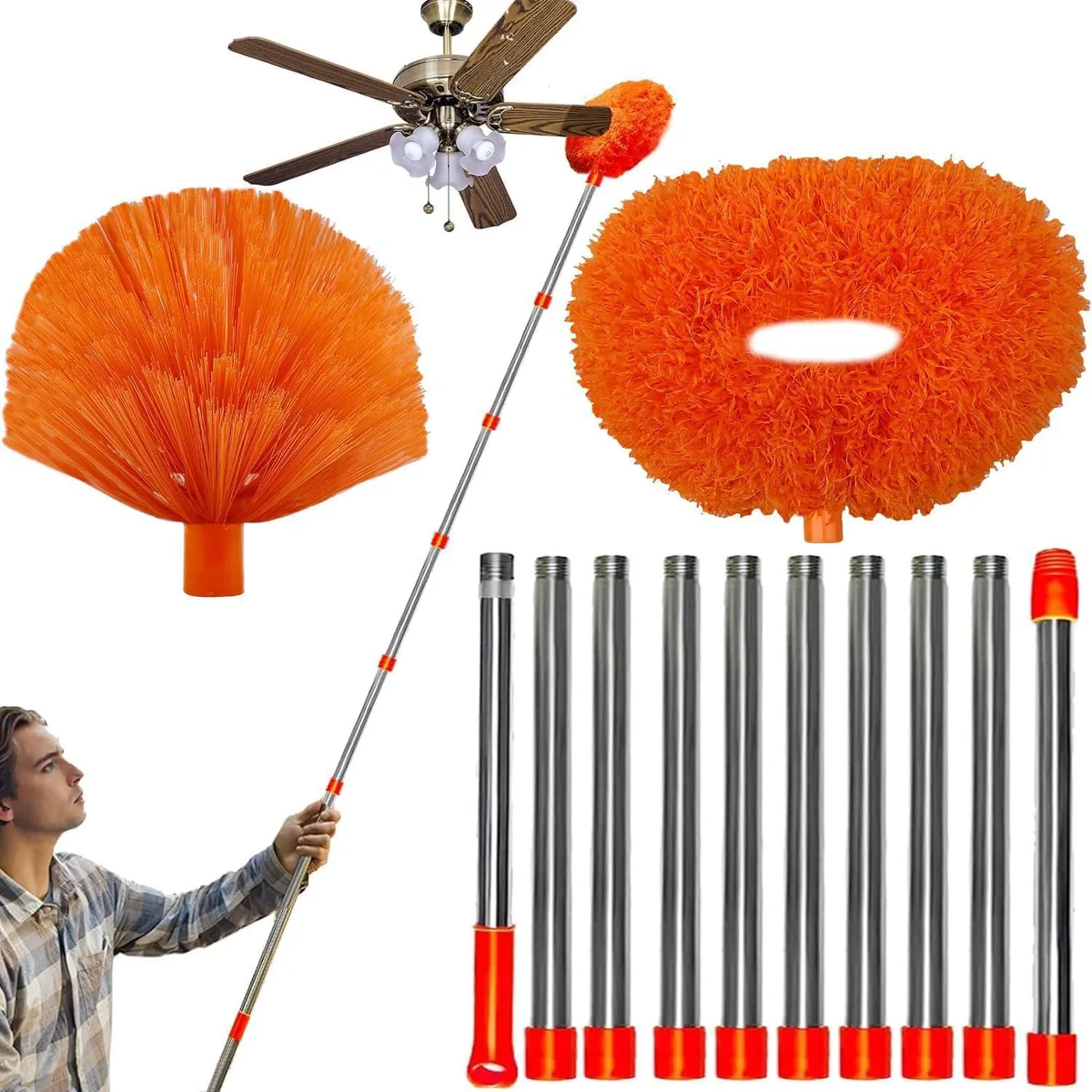 M-jump High Reach Duster Kit 14 ft Pole 20 ft Reach 0.98 kg — product photo