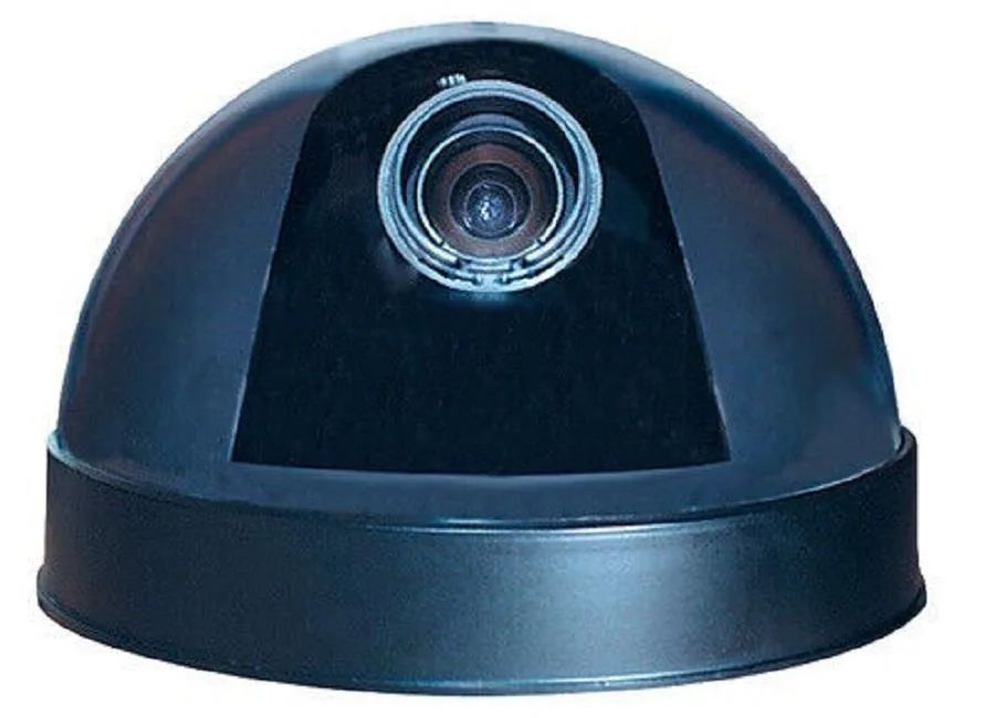 Black dome camera with transparent cover and 4-8mm varifocal lens