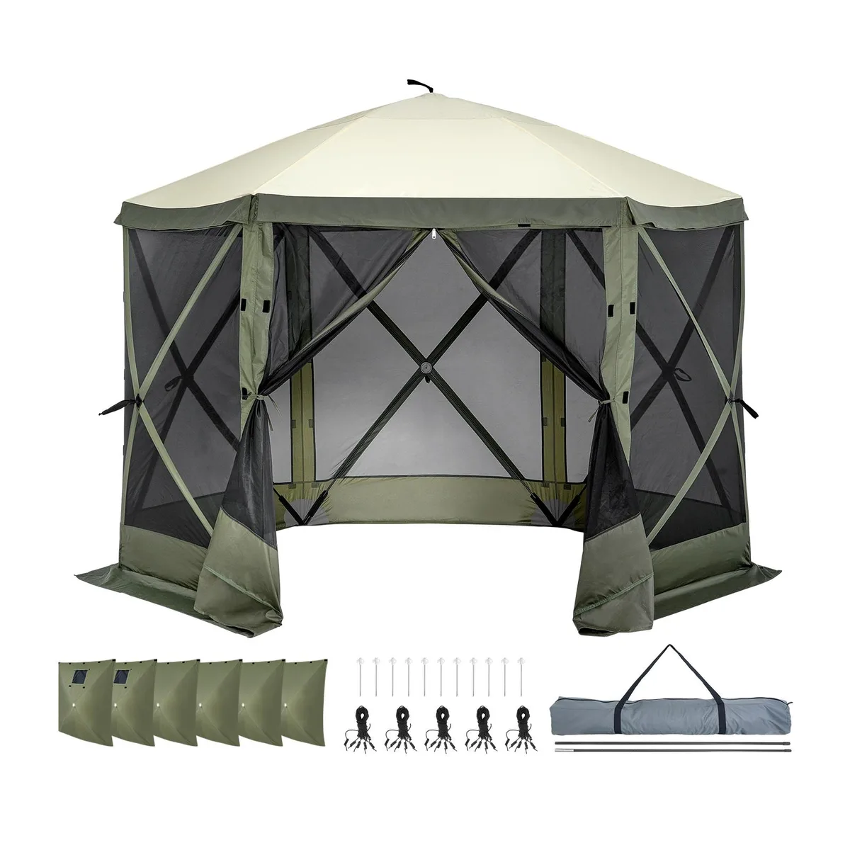 VEVOR VEVOR 10x10FT 6-Sided Screen Tent Army Green 120918 — product photo