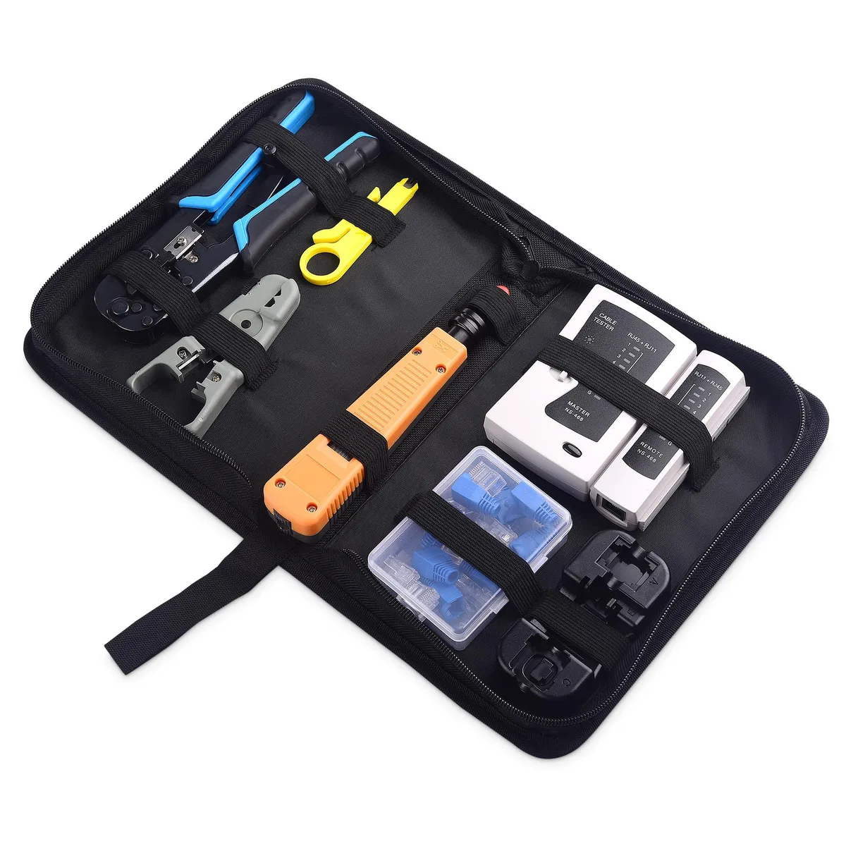 Klein Tools 7-in-1 network tool kit in carrying case