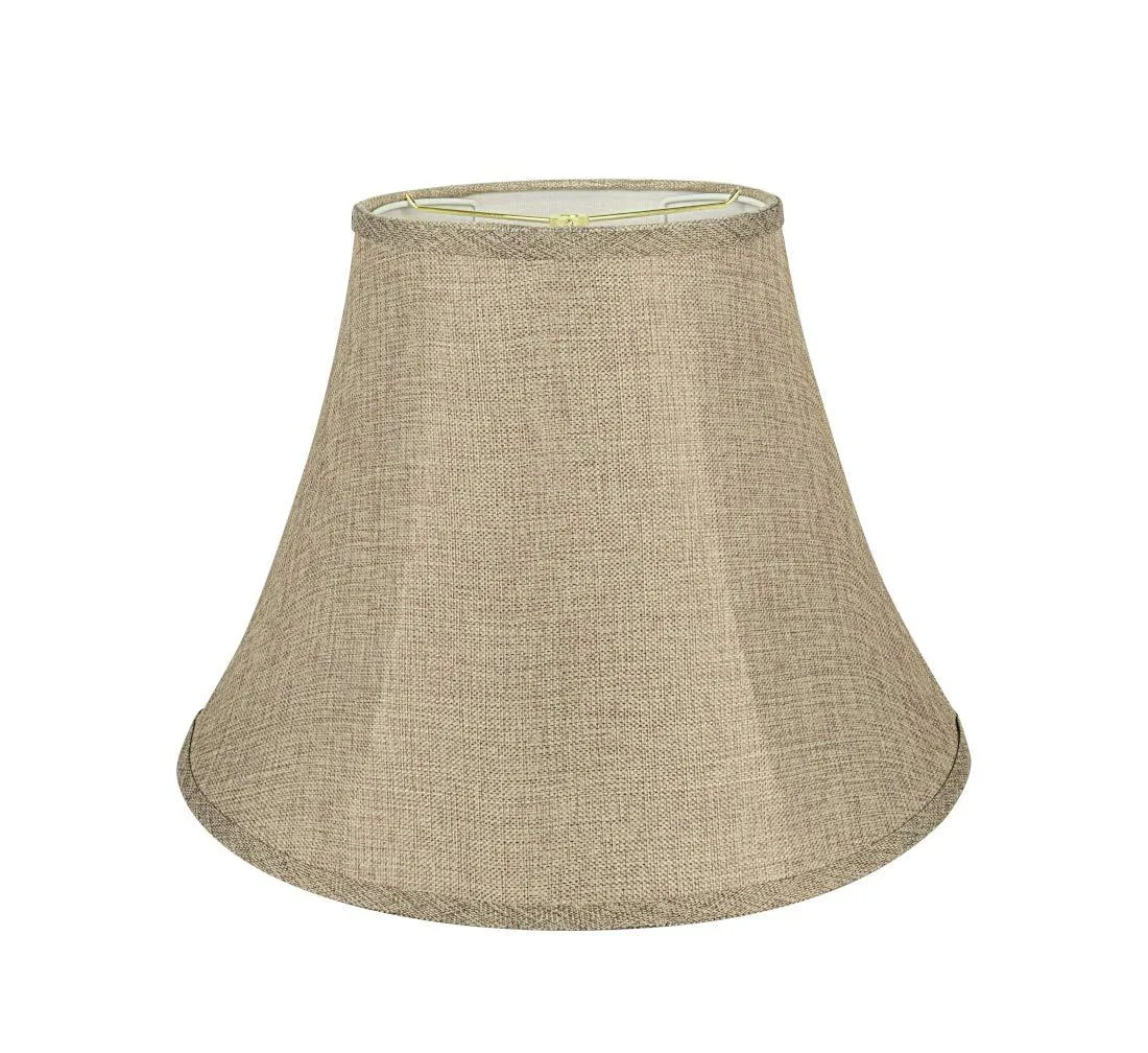 Wheat linen bell shade 18 inch bottom spider fitter 13 inch slant