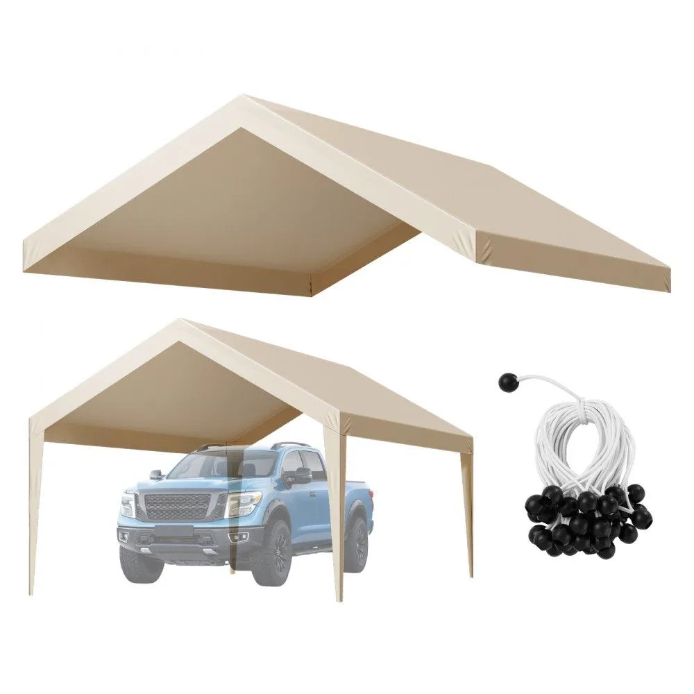 VEVOR VEVOR Carport Replacement Canopy 12 x 20 ft Beige Frame Not Included — product photo