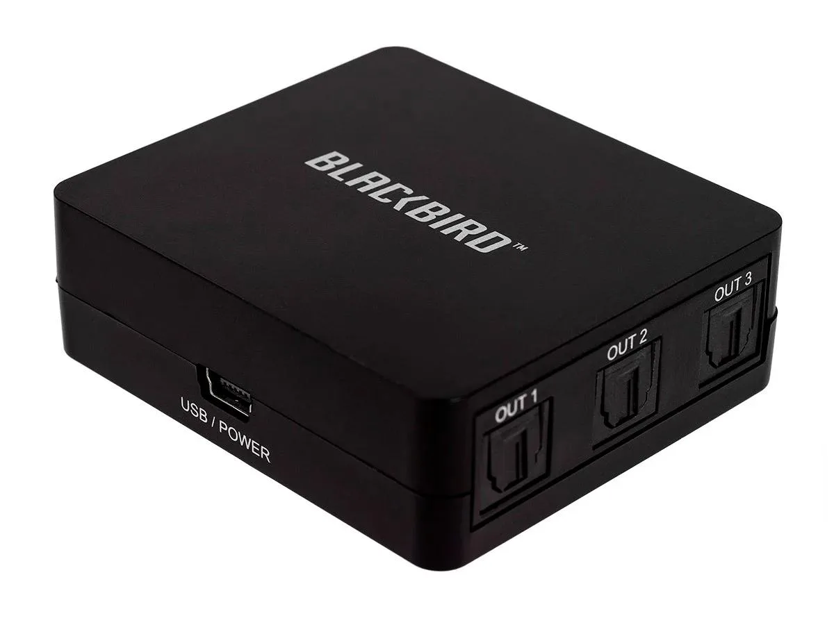 Monoprice Inc. Monoprice 143391 Toslink Optical S/PDIF 1x3 Splitter — product photo