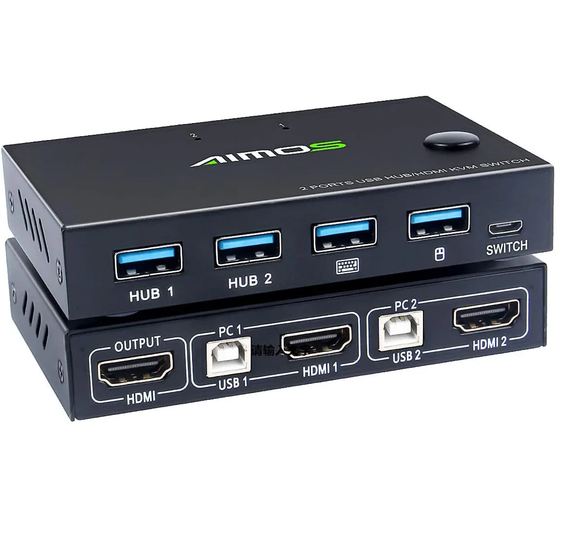 IHDAPP IHDAPP 2-port HDMI KVM switch with 4-port USB 2.0 hub, 4K 30 Hz — product photo