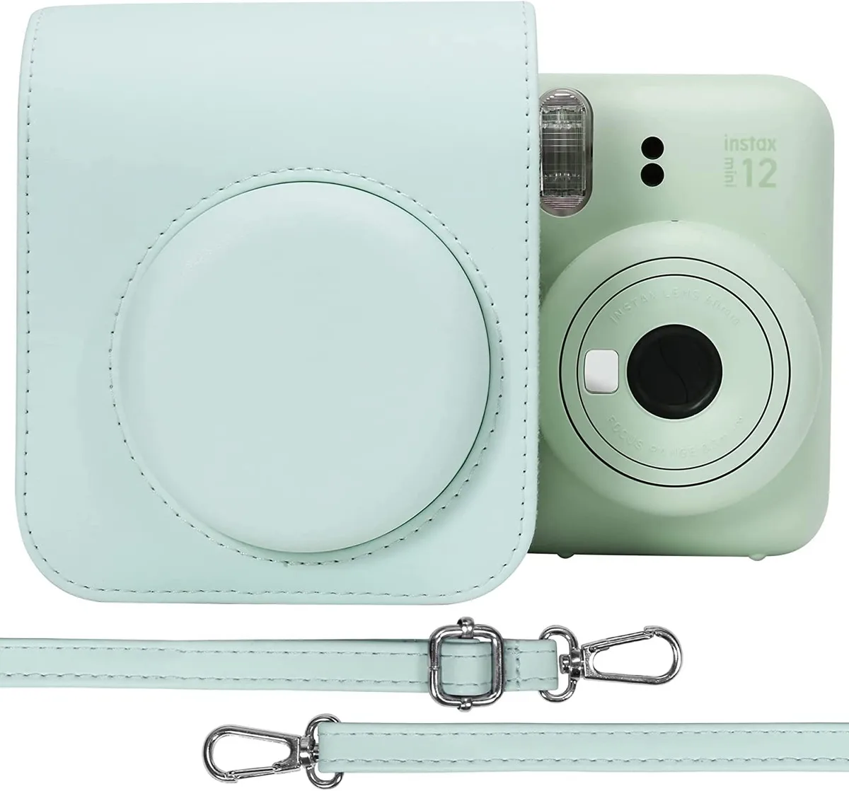 anicestore anicestore Camera Case for Fujifilm Instax Mini 12 Green Adjustable Strap — product photo