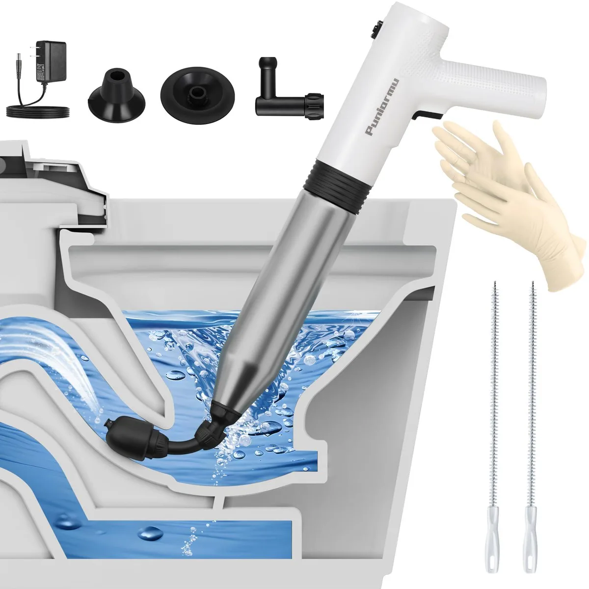  Puniarmu Electric Toilet Plunger 6 Bar 1.5 lb — product photo