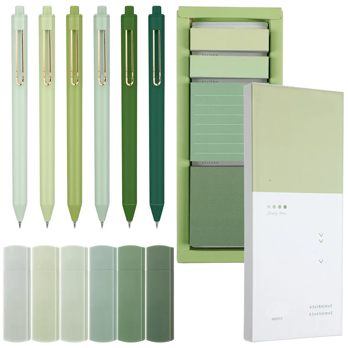  Resurhang Sticky Notes Set 235 Green 480 Sheets 2.5 x 2.5 in — product photo