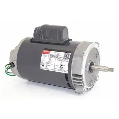 Gray Dayton 5K662 1 HP jet pump motor C-face frame 56J