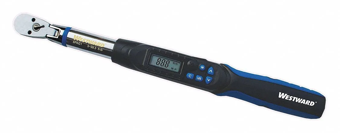 Westward 6PAG1 electronic torque angle wrench 3/8 inch flexible head