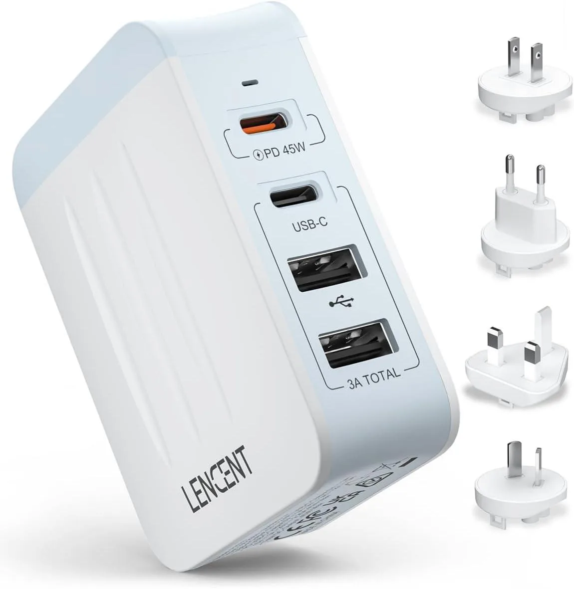 PISKEKAT PISKEKAT 45W 2 PD Type-C+2 USB Charger International — product photo