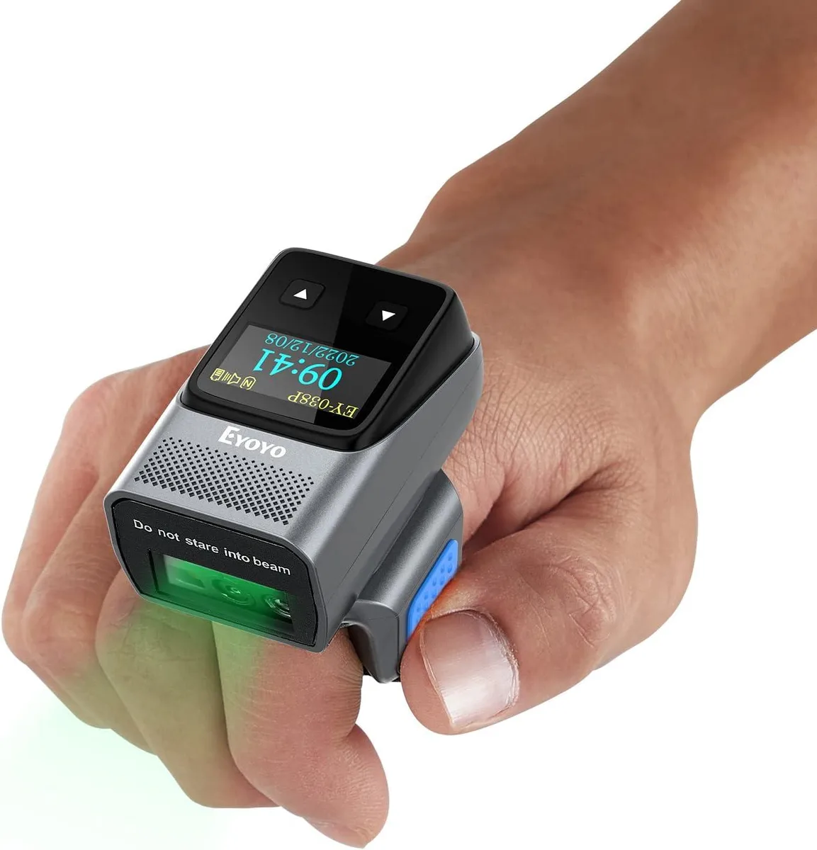 Eyoyo Eyoyo EY-038 Wearable Ring Barcode Scanner with 1" Display — product photo