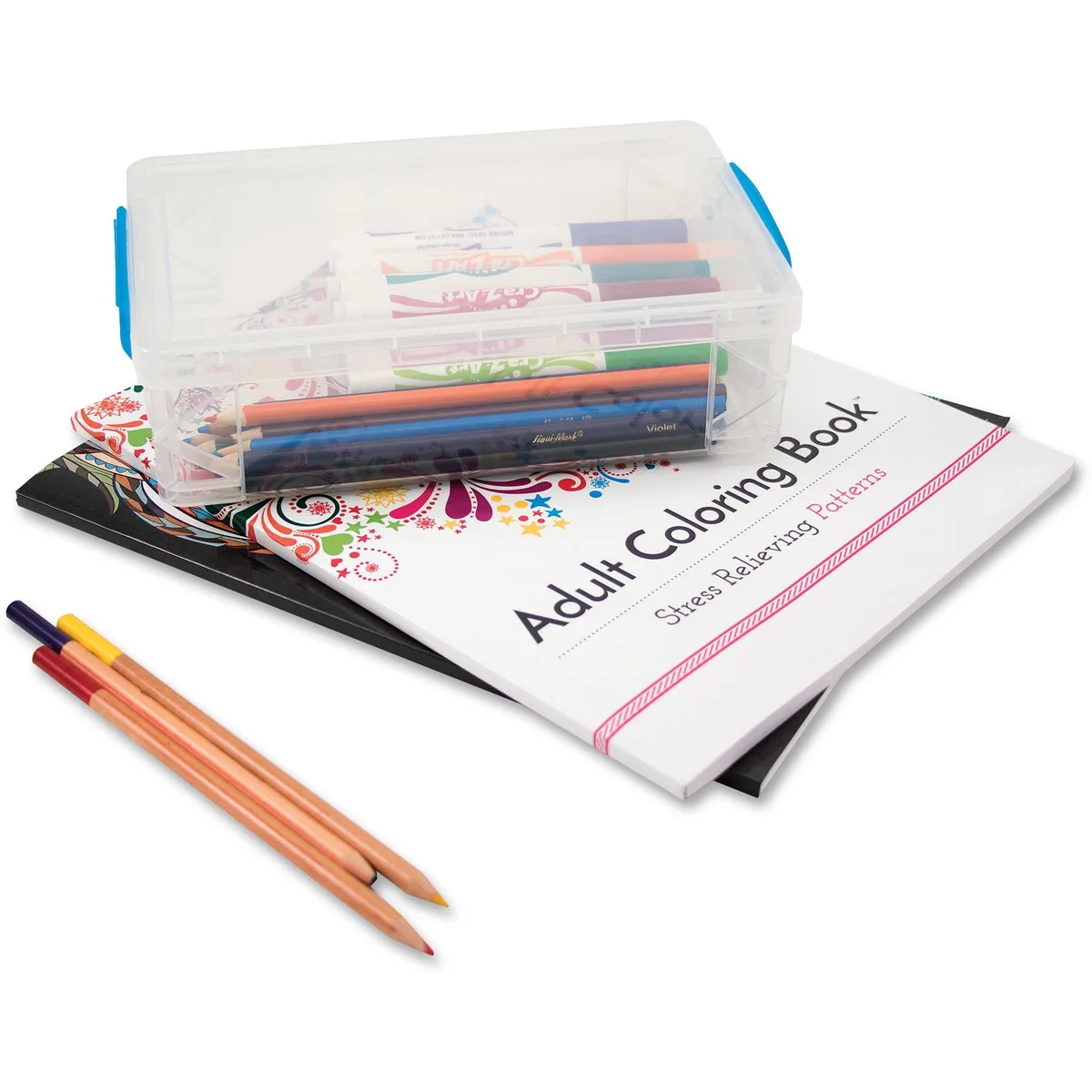 Advantus Advantus 37539 Super Stacker Large Pencil Box, Clear — product photo