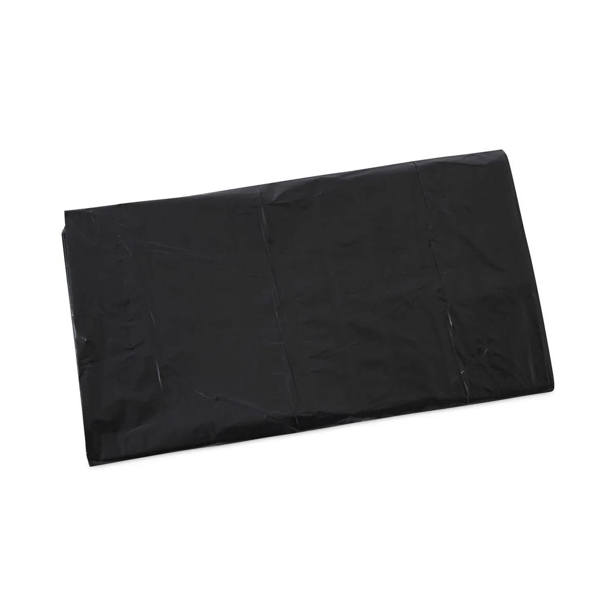 Flat carton of 100 black 45-gallon can liners, 40 by 46 inches, .7 mil LLDPE