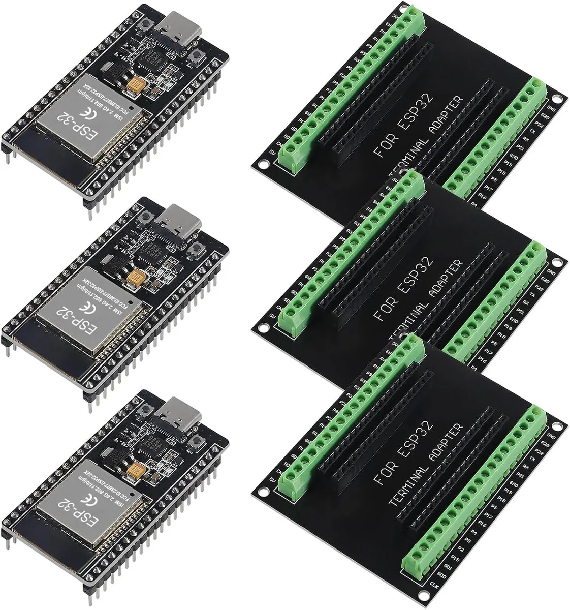 MCDODO MCDODO ESP32 Development Board 3 Set 38Pin Narrow Version — product photo