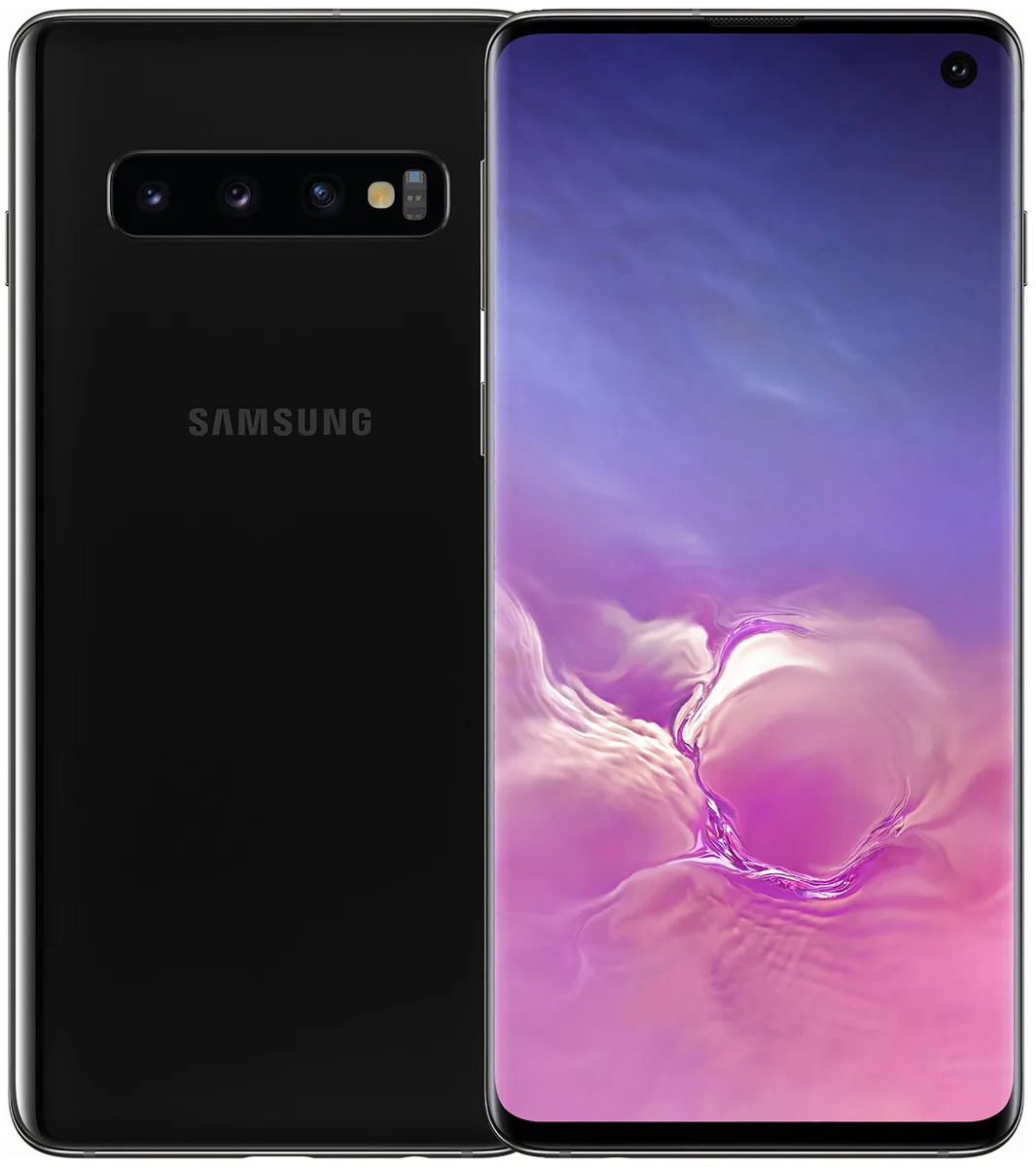 SAMSUNG SAMSUNG SM-G973-DS-PB Galaxy S10 128GB 6.1" Prism Black cell phones - unlocked — product photo