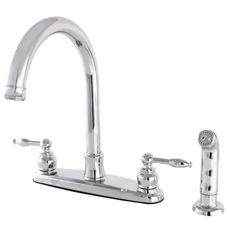 KNIGHT 8-inch centreset kitchen faucet with sprayer in polished chrome
