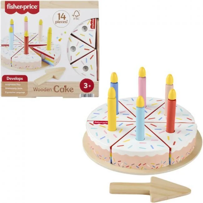 Fisher-Price Fisher-Price JGR82 14-Piece Wooden Cake Action Figure Set — product photo