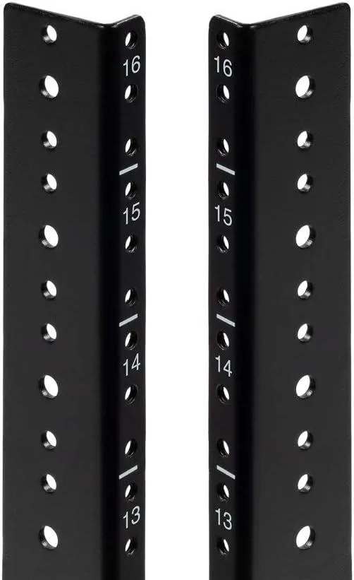 TAURKENAM TAURKENAM 16U Vertical Rack Rail Pair DIY Kit with Hardware, Black — product photo