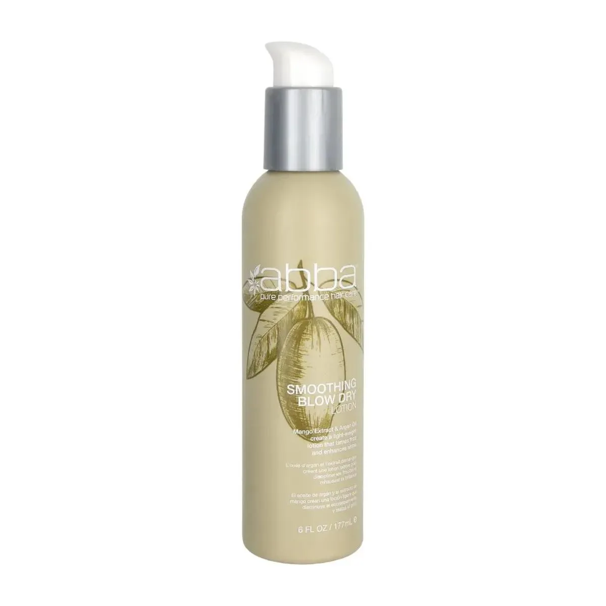 White cylindrical 177ml bottle with black cap and silver label