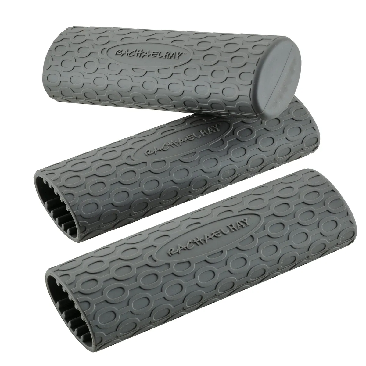 Rachael Ray Silicone Handle Sleeve Set 3 Piece Gray — product photo